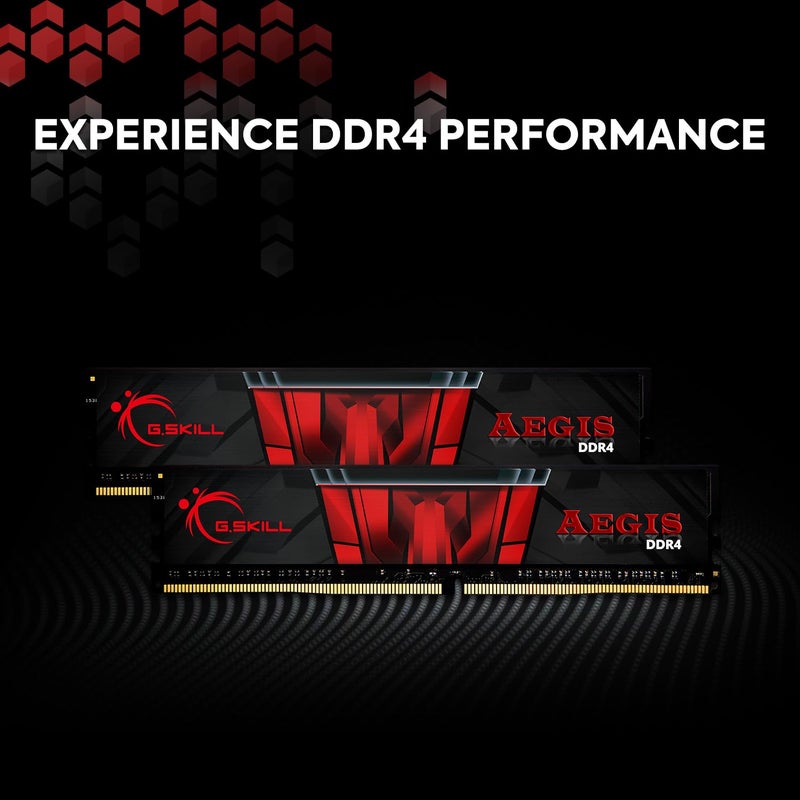 G.SKILL AEGIS Series DDR4 RAM (XMP) 16GB (2x8GB) 3200MT/s CL16-18-18-38 1.35V Intel AMD Desktop Computer Memory U-DIMM (F4-3200C16D-16GIS) - Image 1